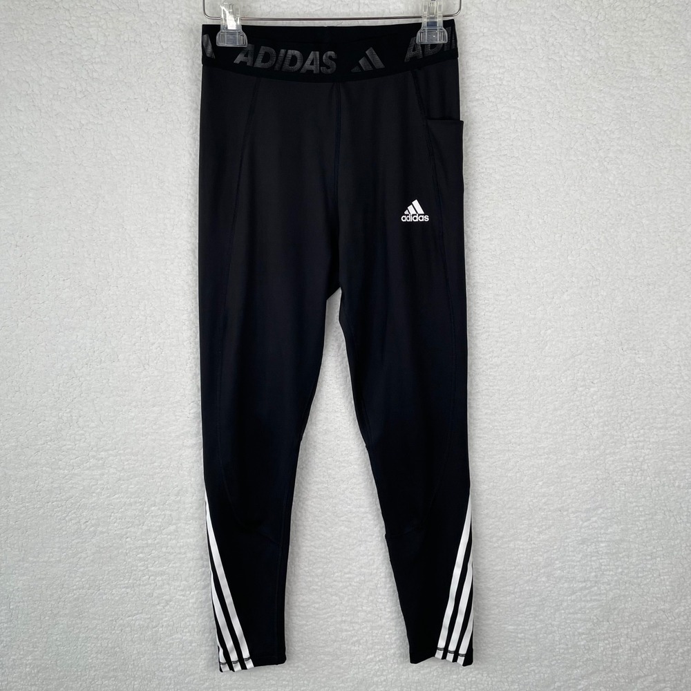 Adidas Women Medium Techfit Tights Black High Rise Training Leggings w/ Pocket
